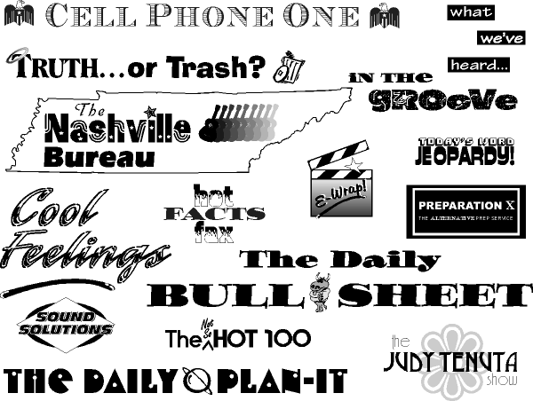 Black and white logos designed by Anita Bonita