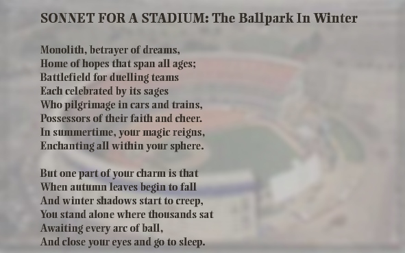 Sonnet For A Stadium